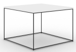 Kohvilaud ADRK Roni, l&auml;bipaistev v./valge v./must v., 65 cm x 65 cm x 37 cm