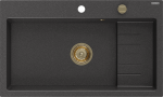 K&ouml;&ouml;givalamu Mexen Omar Black granite+Gold, graniit, 80 cm x 48 cm x 21 cm, black granite+gold