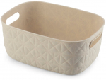 Hoiukorv, esemete hoidmiseks Curver Softex, 4 l, hele pruun - ecru, 26.4 x 19.4 x 11.1 cm