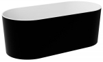 Vann, teisaldatav Besco Lova Black&White Matt, 160 cm x 74 cm x 57.5 cm, ovaalne, valge/must
