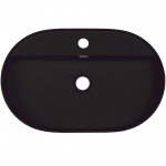 Vannitoa kraanikauss Deante Silia, graniit, 55 cm x 35 cm x 12.5 cm, must v.