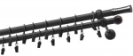 Kardinapuu komplekt Olimp Walec, 400 cm, &Oslash; 19 mm, must v.