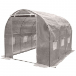 Akendega kaarjas kasvuhoone, pol&uuml;et&uuml;leen, 3 x 2 m