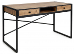 Kirjutuslaud sahtlitega Akord Furniture Factory Elonis, 123 cm x 48 cm, 80.5 cm, must v./oak craft v.