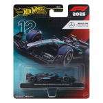 M&auml;nguauto Mattel Hot Wheels Premium F1 Mercedes-Benz Kimi Antonelli JKD92, 1:64, sinine v./must v.