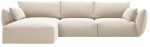 Nurgadiivan Cosmopolitan Design Matera Velvet Salvador 1, beige melange v., vasak, 171 x 280 cm x 85 cm