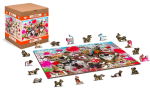 Puidust pusle Wooden City Party Time, 25 cm x 18 cm, 150 tk, mitmev&auml;rviline