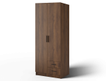 Riidekapp ADRK Novaro 80, must v./p&auml;hklipuu v., 52.1 cm x 80 cm x 206.6 cm