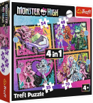 Pusle 4in1 Trefl Monster High Electrifying Day 34655, 20.5 cm x 28.5 cm, 207 tk, mitmev&auml;rviline
