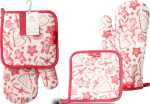 Ahju pajakinnaste ja potihoidjate komplekt Excellent Houseware 170492510, 27 cm, valge v./punane v., 2 tk