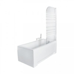 Vannisein Besco Ambition 1 PA1S, 75 cm x 130 cm x 0.5 cm, valge v./kroom v.