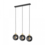Valgusti rippuv TK Lighting Cyklop 2753, E27, 3 x 60 W, must v.