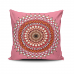 Dekoratiivpadjap&uuml;&uuml;r Mioli Decor MANDALA-28, valge/roosa, 43 cm x 43 cm