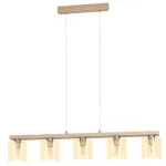 Valgusti rippuv Eglo Castralvo 98592, E27, 5 x 28 W, l&auml;bipaistev v. / pruun v.