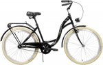 Jalgratas linna- Azimut City Lux, 26 ", 17'' raam, must/kreemjasvalge