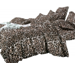 Voodipesukomplekt PEB-94, must v./hall v./pruun v., 70 x 80 cm, 140 x 200 cm