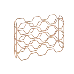 Pudeliriiul Metaltex Hexagon Copper, 43 cm x 12 cm x 34 cm, vask, kuldne v.