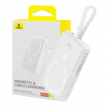 Akupank Baseus Magnetic Mini, 10000 mAh, 20 W, valge v.