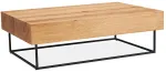 Kohvilaud Home4you Bronte, tamm v./must v., 120 cm x 80 cm x 40 cm