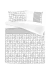 Voodipesukomplekt Kenda Sand Kennedy 125, valge v./must v., 60 x 70 cm, 240 x 240 cm