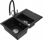 K&ouml;&ouml;givalamu koos kraaniga Mexen Gaspar Duo, graniit, 73.7 cm x 47.5 cm x 17.7 cm, h&otilde;be/must