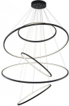 Valgusti rippuv AZzardo Wheel XXL, LED, 3000 &deg;K, 5 x 190 W, must v.