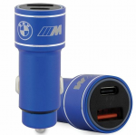Auto laadija BMW BMCCMUSBCB, USB Type C/USB Type A, sinine v., 20 W