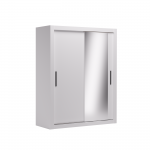 Riidekapp ADRK Modi-M, valge v./must v., 160 cm x 64 cm x 200 cm, peegliga