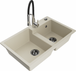 K&ouml;&ouml;givalamu koos kraaniga Mexen Tomas, vaik/graniit, 80 cm x 50 cm x 19 cm, beež