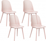 Toolide komplekt Beliani Emory, matt, roosa v., 52 cm x 45 cm x 81 cm, 4 tk