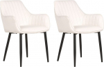 Toolide komplekt Beliani Wellston, matt, valge v., 61 cm x 60 cm x 84 cm, 2 tk