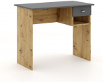 Kirjutuslaud sahtlitega Colin 1S, antratsiit v./artisan oak