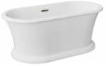 Vann, teisaldatav Besco Ziva, 160 cm x 75 cm x 61 cm, ovaalne, valge