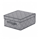 Kaanega hoiukarp, esemete hoidmiseks Kuchinox Jamajka, valge v./grafiit v., 33 x 28 x 15 cm