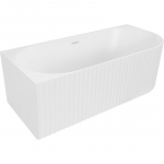 Vann, teisaldatav Mexen Gia Left, 150 cm x 75 cm x 58 cm, ovaalne, valge/valge matt