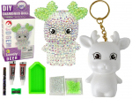 Loominguline teemantmosaiigi komplekt, v&otilde;tmehoidja Lean Toys DIY Lovely Deer, valge v./roheline v.