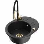 K&ouml;&ouml;givalamu Mexen Kevin, graniit, 45.8 cm x 58.6 cm x 19 cm, kuldne/must/punane