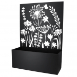 Lillepott 4IQ Meadow, raud, 100.4 cm x 38.6 cm, must v.