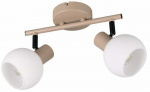 Valgusti lauavalgusti Reality Boba R86372043, E14, 2 x 10 W, pruun v./valge v.