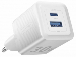 Telefoni laadija Vention FEQW0-EU, USB Type C/USB Type A, valge v., 30 W