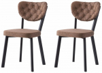 Toolide komplekt Kalune Design Enzo 815 V2 974NMB1891, matt, pruun v./must v., 54 cm x 46 cm x 86 cm, 2 tk