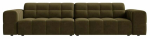 Diivan Cosmopolitan Design Chicago Velvet Bluvel 77, roheline v., 102 x 252 cm x 78 cm