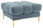Tumba Cosmopolitan Design Bali Bluvel 06, kuld v./helesinine v., 60 cm x 60 cm x 41 cm