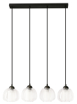 Valgusti lagi Candellux Lighting Valeria 34-58232, E27, 4 x 40 W, l&auml;bipaistev v. / must v.