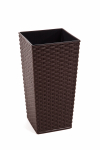 Lillepott Lamela Rattan 576-83, plastik, &Oslash; 35 cm, pruun v.