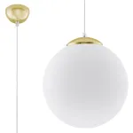 Valgusti rippuv Sollux Ugo 30 SL.0716, E27, 1 x 60 W, valge v. / kuldne v.