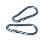 Karabiin Haushalt, tsingitud, metall, 6 cm, &Oslash; 0.6 cm, 2 tk
