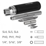 Kruvikeeraja ja otsiku komplekt Trotec 9in1 30-00039, risti/lame, isoleeritud, 22 cm