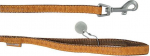 Koera rihm Zolux Mac Leather 522010JA, kollane, 1.2m x 1cm
