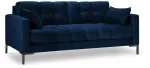Diivan Micadoni Home Mamaia Velvet, sinine v., 152 x 92 cm x 75 cm